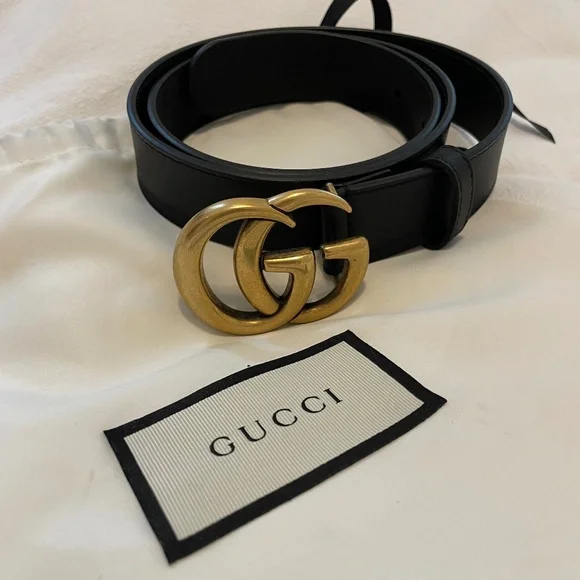 Gucci | Accessories | Gucci Leather Belt With Double G  display picture 3